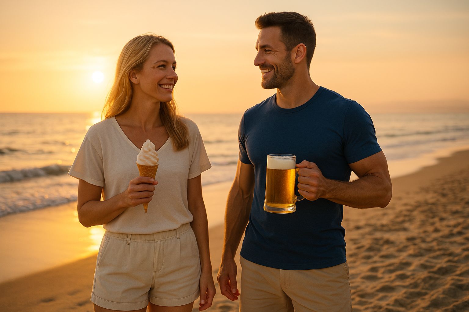 Paar am Strand – Symbolbild für den Erfolg durch etwas Motivation